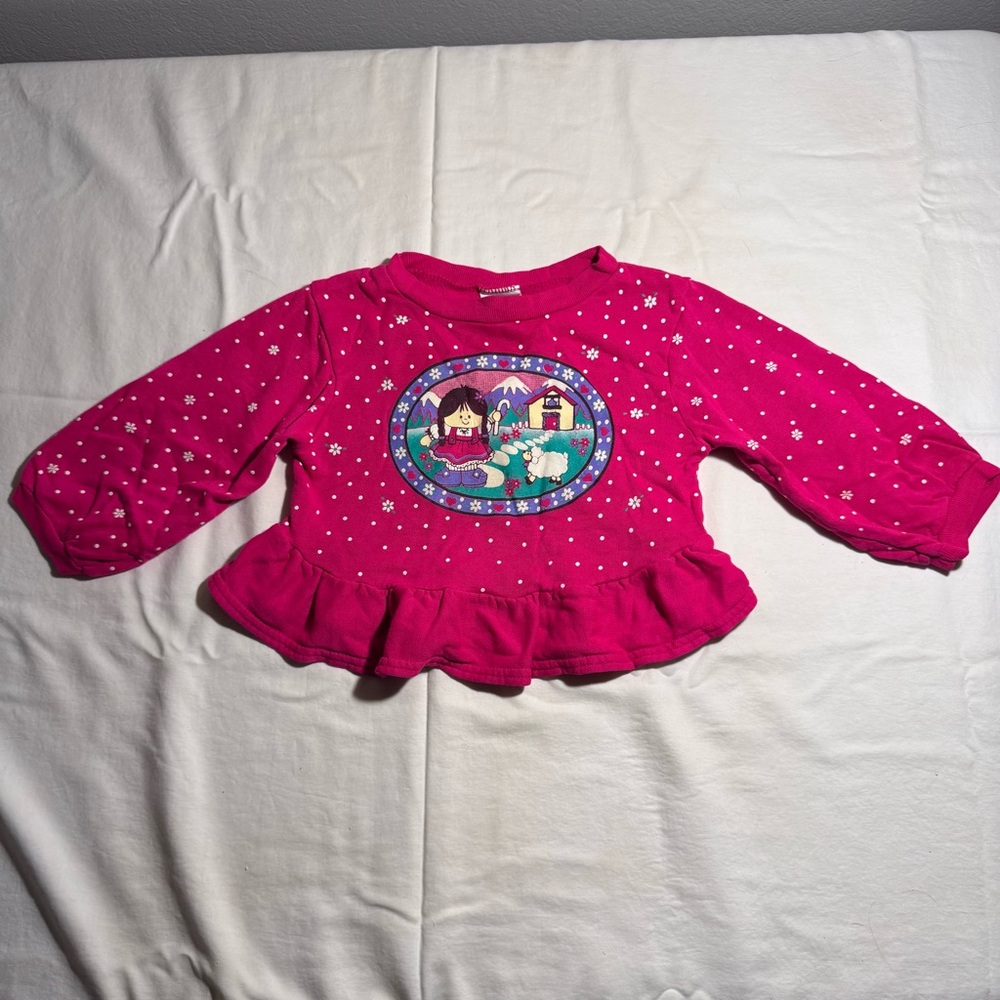 Vintage Crêpe Suzette Toddler Girl Sweater Size 3T Pink